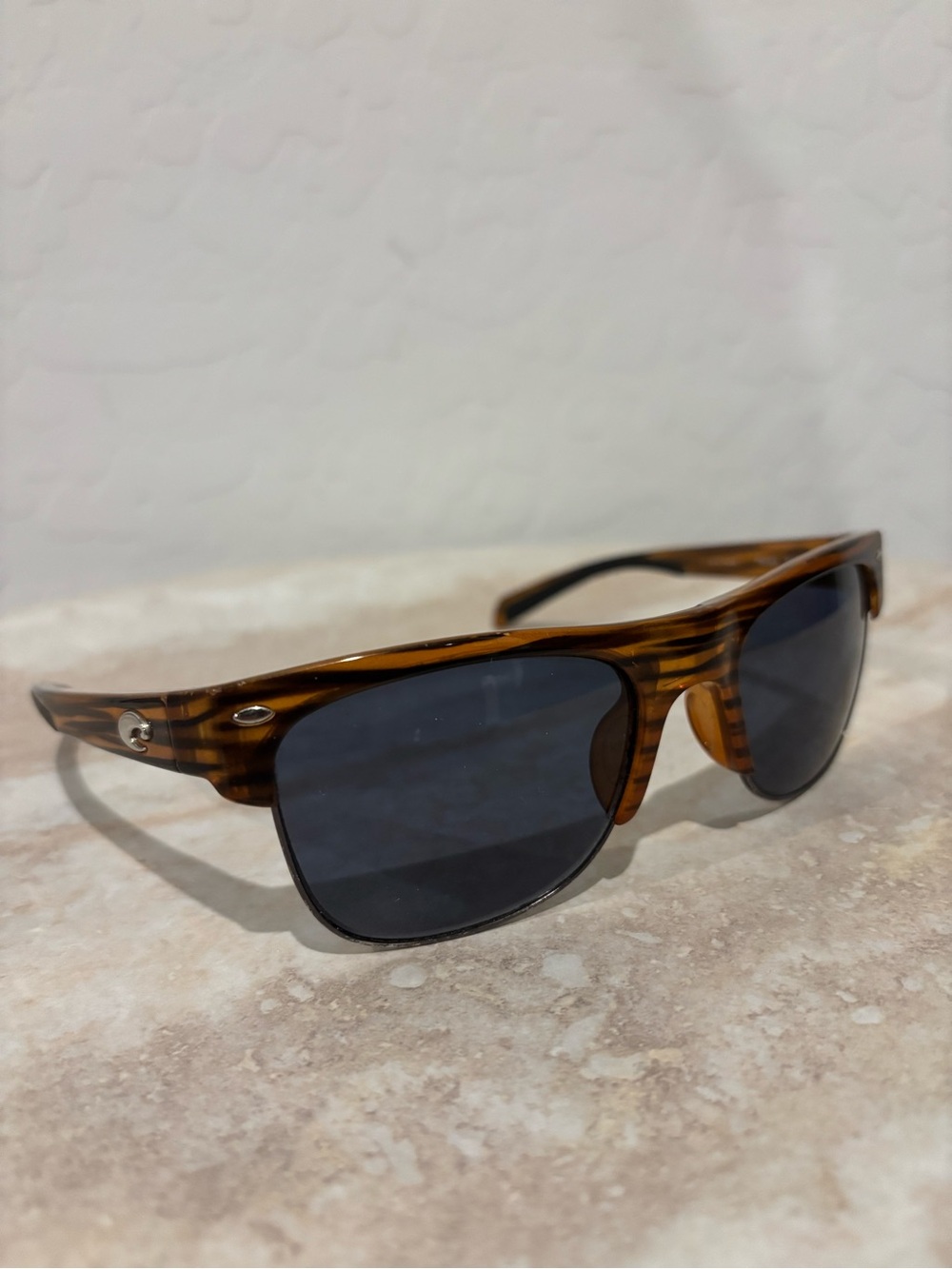 Costa Del Mar Pawleys PW 92 Brown Half Rim Sunglasses